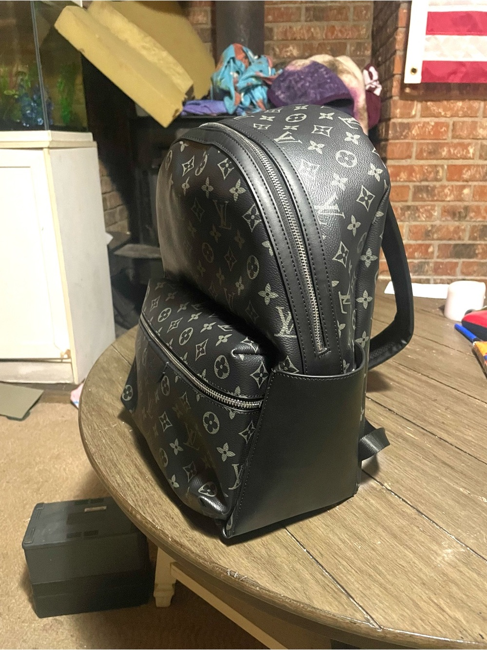Louis Vuitton Black & Gray Monogram Backpack - Picture 2 of 5